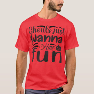 Camiseta Ghouts Só Quer Divertir-Se Com O Retrô De Hallowee