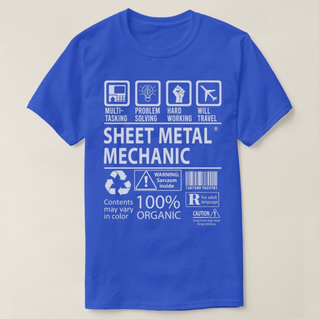 Camiseta Gi De Trabalho Certificado Com Multitarefa Mecânic (Frente do Design)