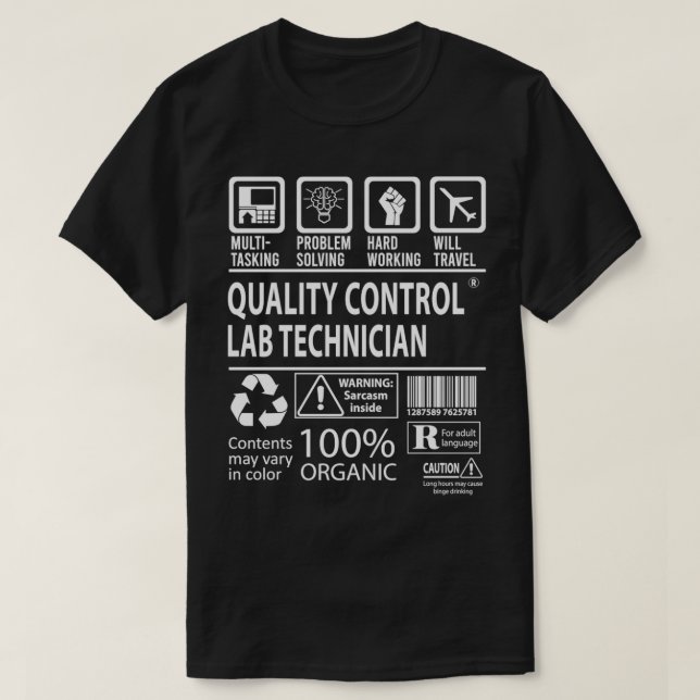 Camiseta Gi De Trabalho De Multitarefa Do Técnico Do Labora (Frente do Design)