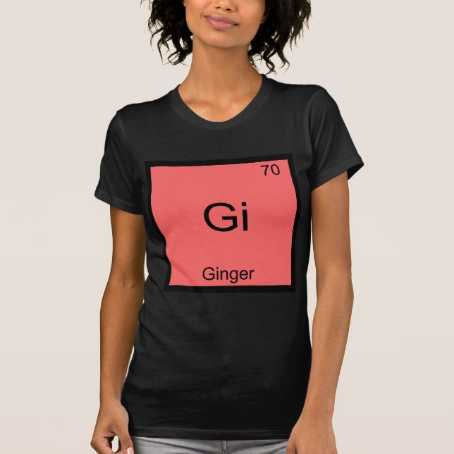 Camiseta Gi - Gengibre Símbolo de Elemento de Quím (Frente)