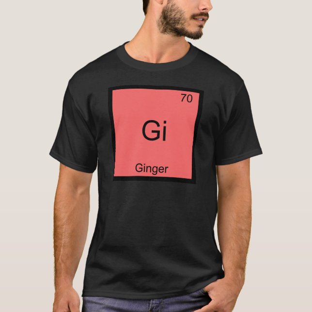 Camiseta Gi - Ginger Funny Chemistry Element Symbol T-Shirt (Frente)
