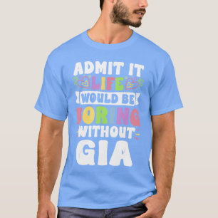Camiseta Gia Nome Personalizado Dito Divertido Primeiro Nom