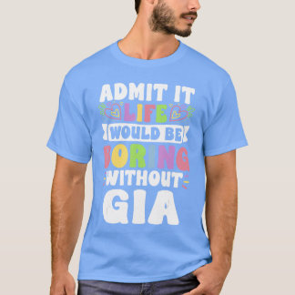 Camiseta Gia Nome Personalizado Dito Divertido Primeiro Nom