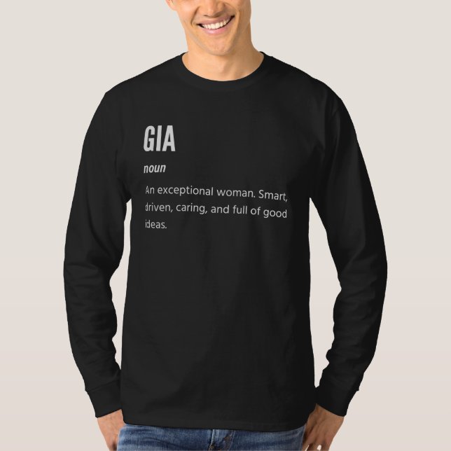 Camiseta Gia  Noun An Exceptional Woman (Frente)