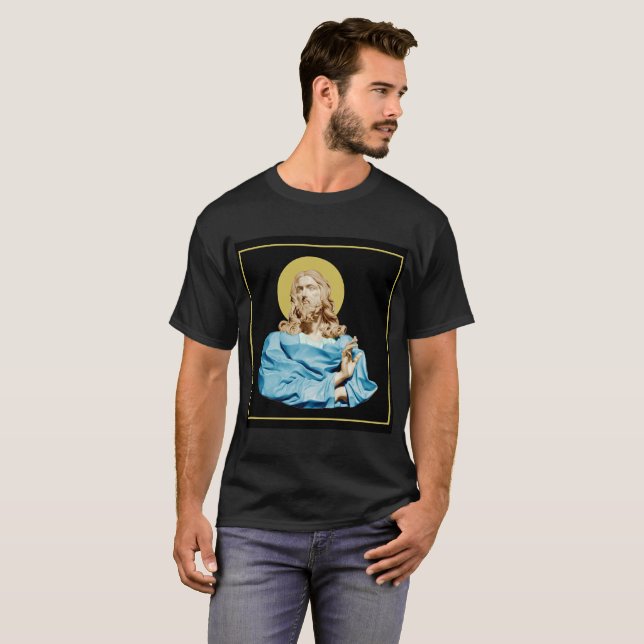 Camiseta Gian Lorenzo Bernini Bust do Cristo 1679 (Frente Completa)