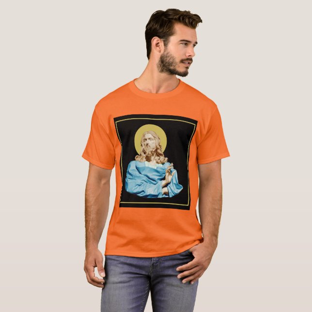 Camiseta Gian Lorenzo Bernini Bust do Cristo 1679 (Frente Completa)