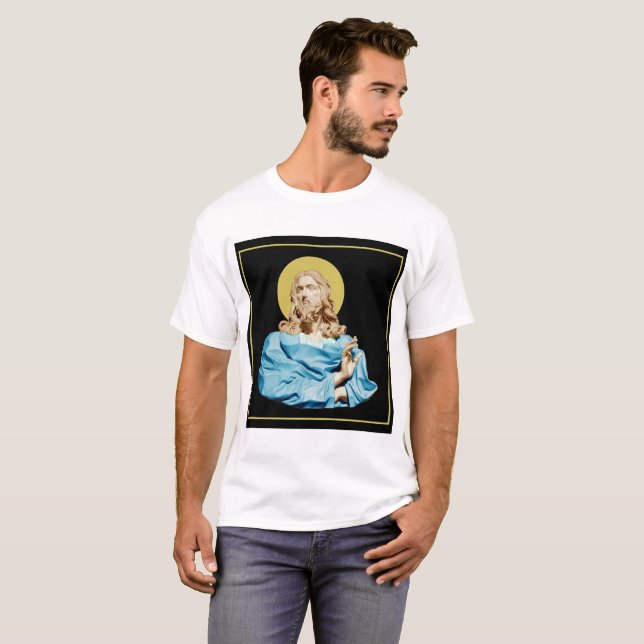 Camiseta Gian Lorenzo Bernini Bust do Cristo 1679 (Frente Completa)