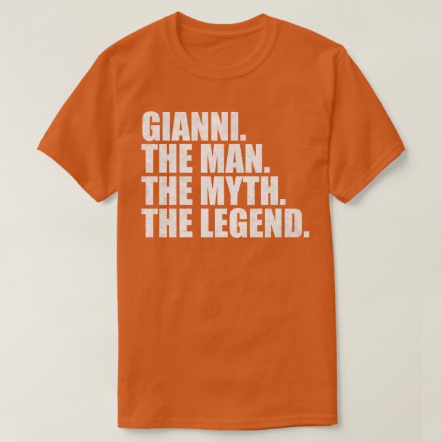 Camiseta Gianni Nome Gianni Nome dado (Frente do Design)