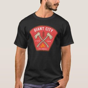 Camiseta Giant City State Park Illinois Forest Camp Fire Va