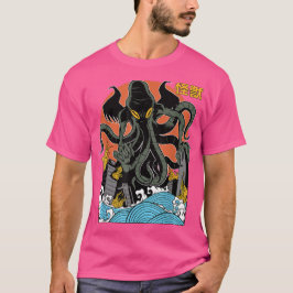 Camiseta Giant Cthulhu Sunset Japanese