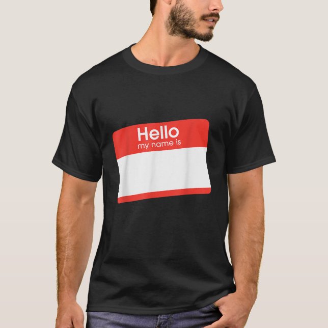 Camiseta Giant Hello Meu nome é T shirt inserir o seu nome (Frente)