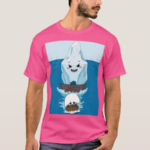 Camiseta Giant Iceberg perseguindo um navio minúsculo
