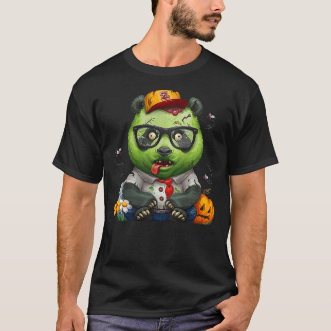 Camiseta Giant Panda Bear Zombie Halloween (Frente)
