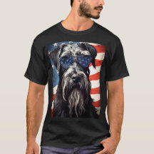 Giant Schnauzer 4 de julho bandeira americana