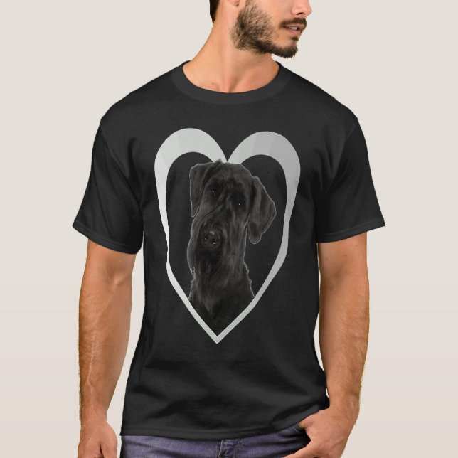 Camiseta Giant Schnauzer Dog Heart Giant Schnauzer 1 (Frente)