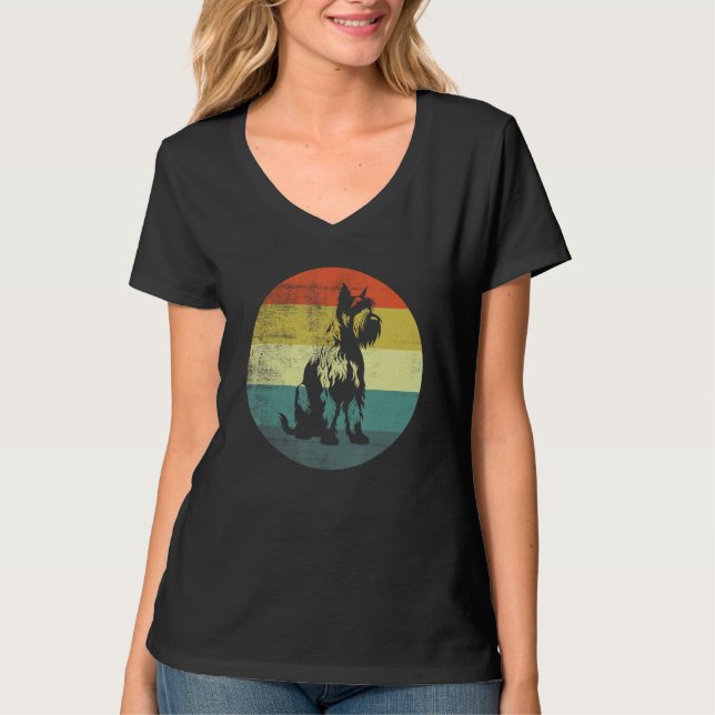 Camiseta Giant Schnauzer Dog Retro Style (Frente)