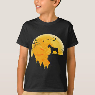 Camiseta Giant Schnauzer Lovers Lua cheia de Halloween