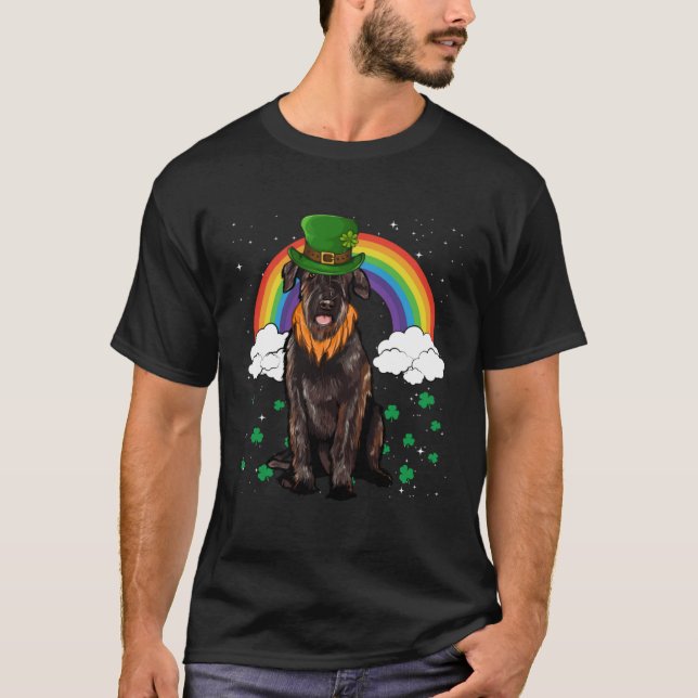 Camiseta Giant Schnauzer St Patricks Day Leprechaun (Frente)