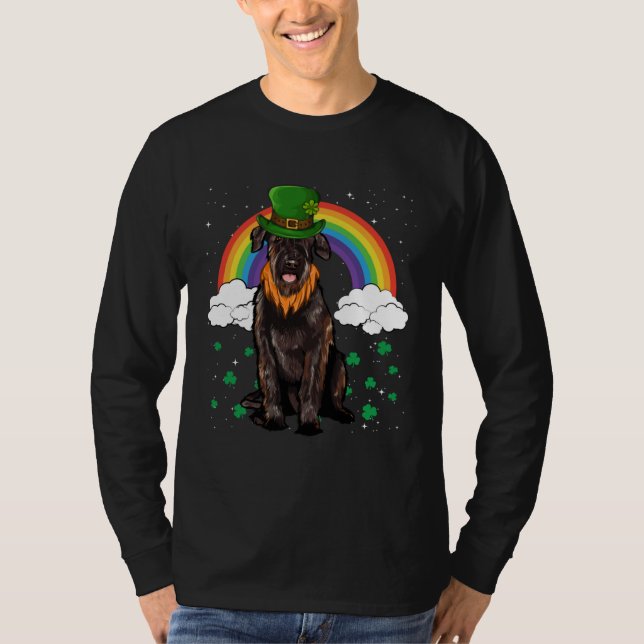 Camiseta Giant Schnauzer St Patricks Day Leprechaun (Frente)