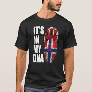 Camiseta Gibraltar E Norueguês Mix DNA Flag Heritage Prem