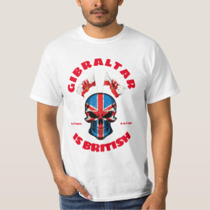 Camiseta Gibraltar is British est 1704 Scull T-Shirt