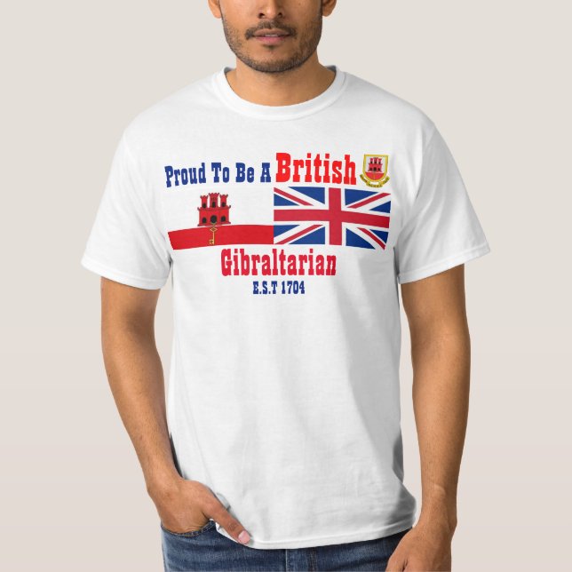 Camiseta Gibraltar Orgulha-Se De Ser Um Gibraltar Britânico (Frente)