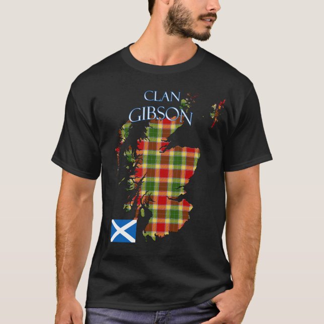 Camiseta Gibson Scottish Clan Tartan Scotland (Frente)