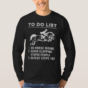 Camiseta Giddy Up and Laugh! T-Shirt Engraçado Lista De Cos