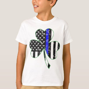 Camiseta Gif da Polícia de Shamrock do Dia de São Patrício 