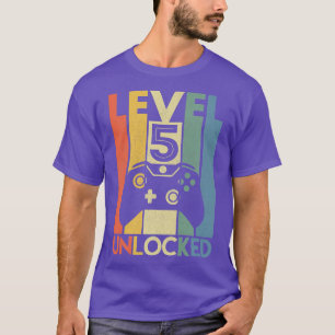 Camiseta Gif de Aniversário do Gamer de Vídeo Desbloqueado
