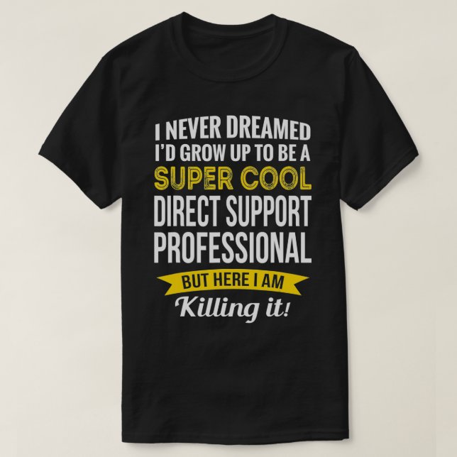 Camiseta Gif De Apreciação Profissional De Suporte Direto F (Frente do Design)