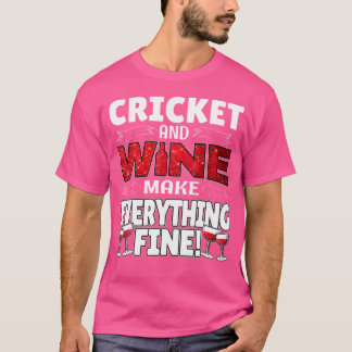 Camiseta Gif de Cricete Divertido Vinho Cute Esportes