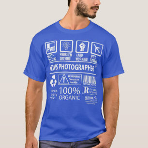 Camiseta Gif de Trabalho Certificado Multitarefa do Fotógra