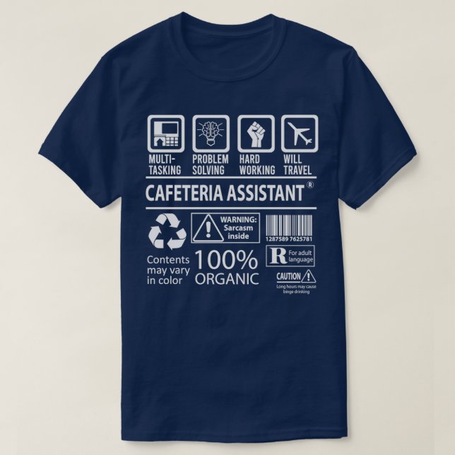 Camiseta Gif de Trabalho Certificado MultiTask do Assistent (Frente do Design)