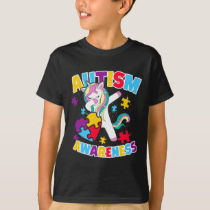 Camiseta Gif do Unicórnio Dabbing Fita do Puzzle de Conscie