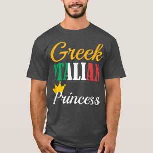 Camiseta Gif GREGO ITALIANO FUNNY PRINCESSProud Orgulho de 