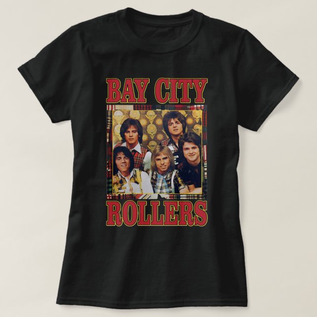 Camiseta Gifa Idea Banda Bay City Rollers Music Rock Retro  (Frente do Design)