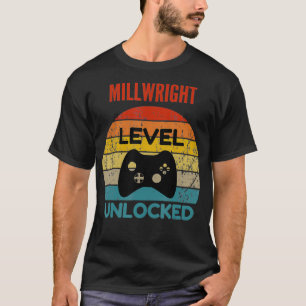 Camiseta Gift De Jogador Desbloqueado De Nível Millwright P