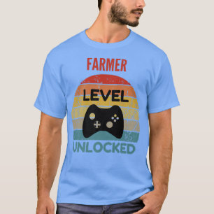 Camiseta Gift De Jogador Desbloqueado No Nível Do Agriculto