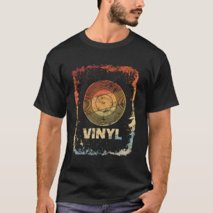 Camiseta Gift do jogador de registro de vinil retrô-passo