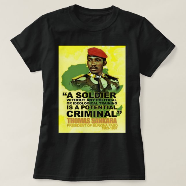 Camiseta Gift Idea Thomas Revolucionario Sankara Funny Grap (Frente do Design)