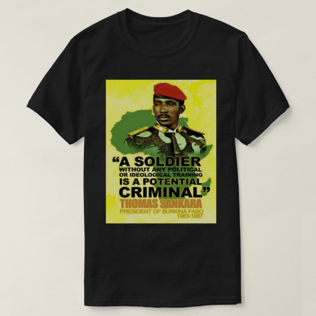 Camiseta Gift Idea Thomas Revolutionary Sankara Funny Graph (Frente do Design)