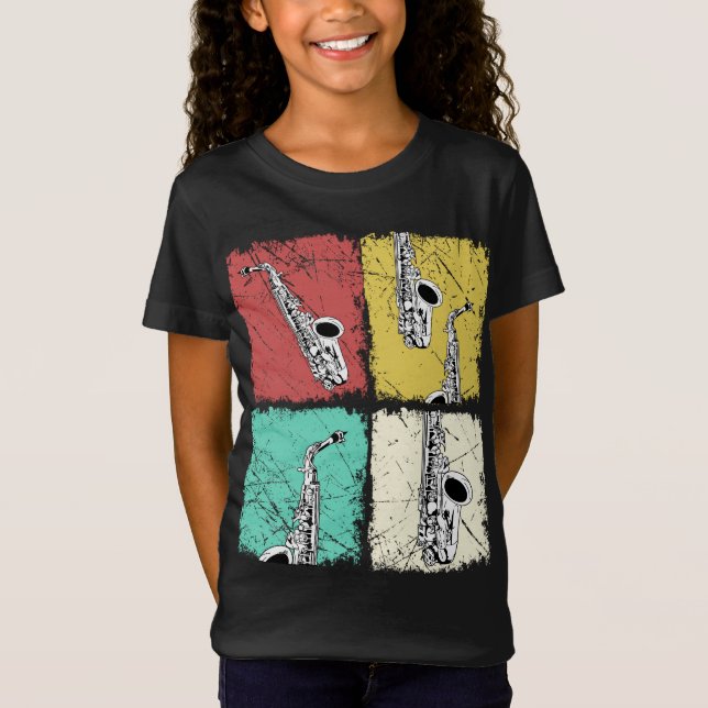 Camiseta Gift Men Saxofonistas Mulheres Jazz Música Saxofon (Frente)