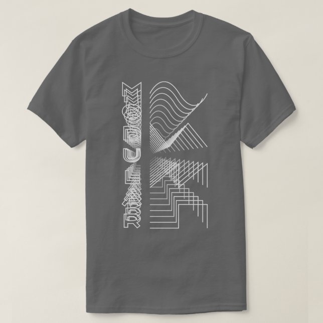 Camiseta Gift modular de Design de áudio analógico de forma (Frente do Design)