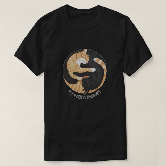 Camiseta Gift preto do Lover do Yang Yin Yang (Frente do Design)