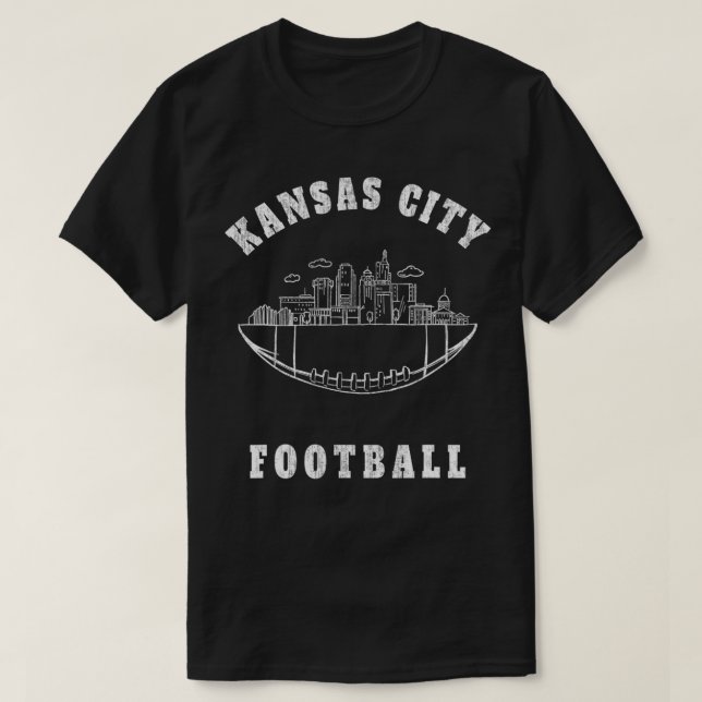 Camiseta Gift Skyline de Futebol de Kansas City (Frente do Design)