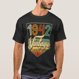 Camiseta Gift Vintage, 1942 Limited Edition 81t, 81 anos