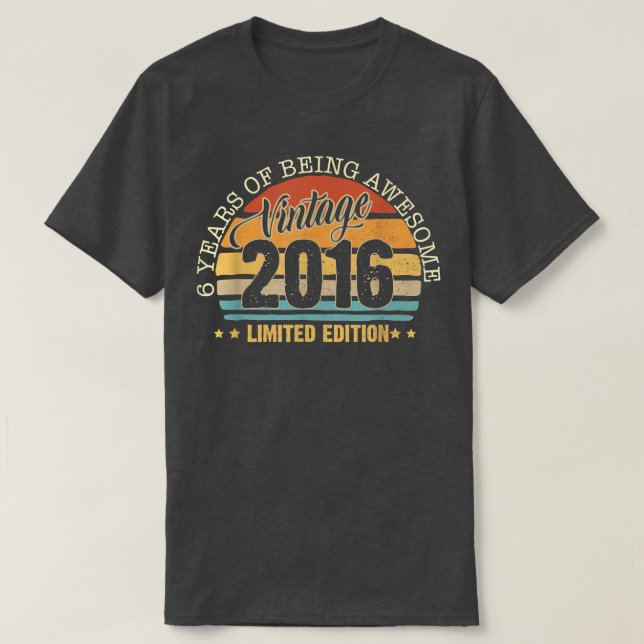 Camiseta Gift Vintage 2016 Limited Edition 6 (Frente do Design)