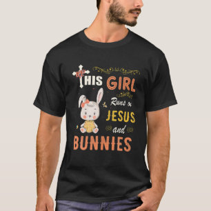 Camiseta Gift Watercolor Girl Corre Engraçado Em Jesus E Bu