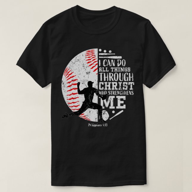 Camiseta Gifts For Baseball Pitchers Boys Kids Teens Christ (Frente do Design)